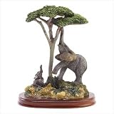 ELEPHANT AND CHILD FIGURINE