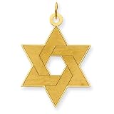 14k Laser Designed Star of David Pendant