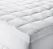 Jennifer Nicole Lee 485-Thread-Count 100-Percent Cotton Sateen Supreme Luxury Gusseted Fiber Bed, White, Queen