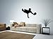 Baseball Wall Decal Sticker - Sports Silhouette Decoration - 12 inch Removable Graphic