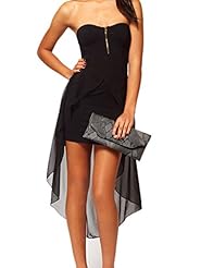 Sexy Chiffon/Polyester Bandeau Neck Stretchy Cocktail Bodycon Dress/Prom Dress/Party Dress/Mini Dress 