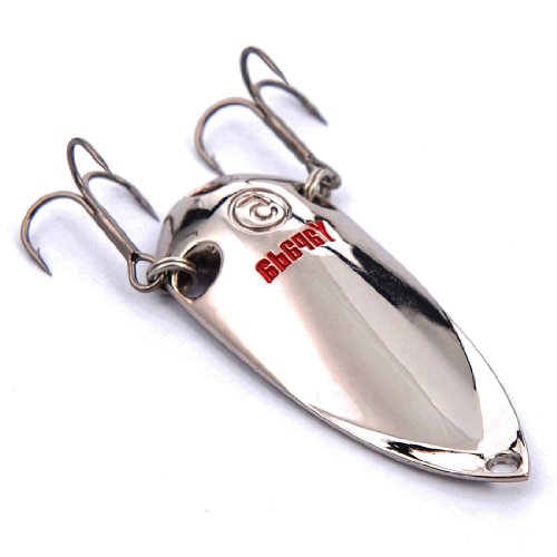 Hisea Fishing Spinner Baits Casting & Trolling Hammered Spoon Lures, 60mm 25g