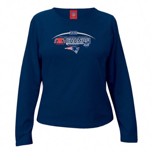Buy New England Patriots 2007 AFC Conference Champions Ladies Conference Long Sleeve Tee