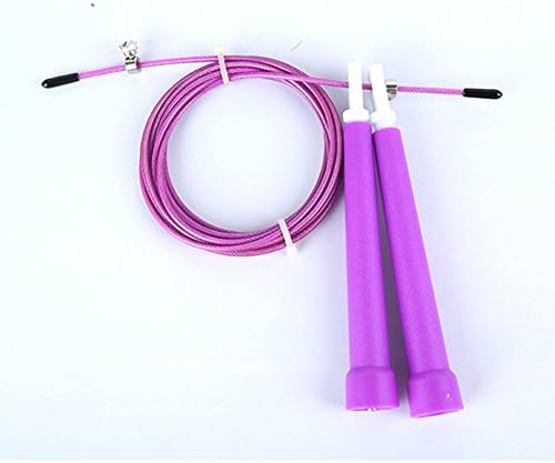 Carlesom Jump Rope - BY MASTER OF MUSCLE - Fast Speed Cable for Mastering Double Unders- Exercise & Fitness,Purple Color
