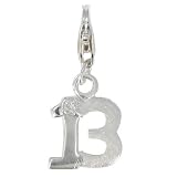Les Poulettes Jewels - Charms Number 13 - 925 Silver for Bracelet