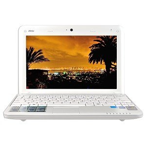 MSI U100-631US 10.1-Inch White Netbook - 3 Hour Battery Life