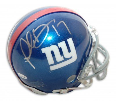 Plaxico Burress Autographed/Hand Signed New York Giants Mini Helmet