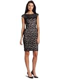 Maggy London Women's Stripe Border Lace Dress