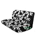 Universal-fit Hawaiian Bench Seat Cover - Charcoal Black Hawaii Hibiscus Floral Print