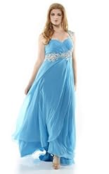 Plus Size Cocktail Chiffon/Taffeta/Tulle Crystal Lace Beaded Applique Crystals Evening Dress 