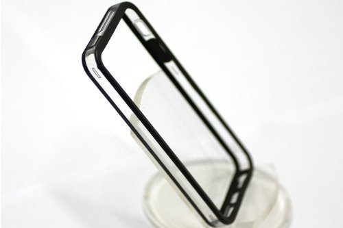 New iPhone 5 Bumper Case Black Transparent TPU Clear - AT&T / VERIZON / SPRINT
