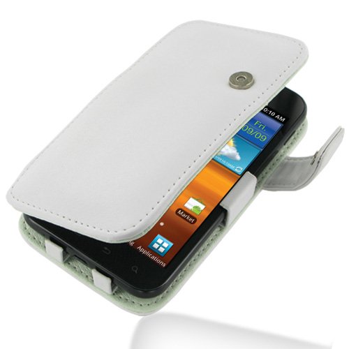 PDair Leather Case for Samsung Galaxy S II Epic 4G Touch SPH-D710 - Book Type (White)