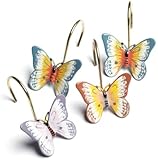 Lenox Butterfly Meadow Set of 12 Shower Curtain Hooks