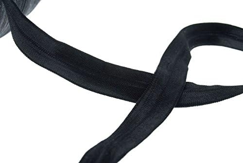 5/8" Black Fold Over Elastic FOE (144 Yards) Wholesale Price