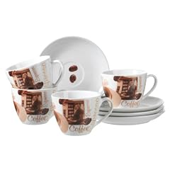 Domestic 922250 4 Cappuccinotasse mit Untere Latte Macchiato
