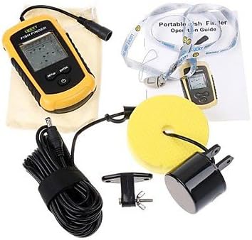 100m Portable Sonar Sensor Fish Finder Fishfinder Alarm Beam Transducer