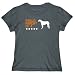 T-Shirt Womens Dark Silver " PROUD PARENT OF A Scottish Deerhound EMBROIDERY " Dogs