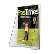 Stand Tall Plastic Pocket Magazine Display Rack, Clear