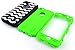 KINGCOOL 3in1 New Chevron Wave Design Armored Hybrid PC & Silicone Case Combo for Apple iPhone 5C (Green)