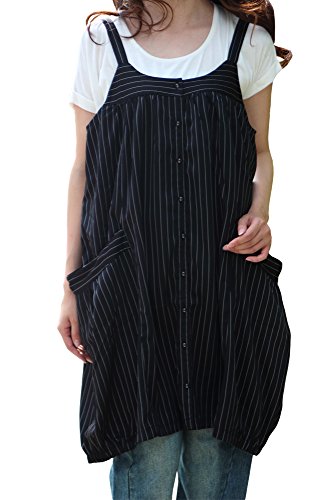 (Goldjapan)ゴールドジャパン 大きいサイズ レディース ピンストライプバルーン サロペット チュニック ワンピース ワンピ ミニワンピース ミニ丈ワンピース ミニワンピ ワンピ ショート ショート丈 ミモレ丈 ミモレ 半袖 半そで 七分袖 7分袖 ゆったり 着痩せ 体型カバー 大きい おおきい ぽっちゃり 可愛い 着やせ ポチャカワ ポチャティブ LL 2L 3L 4L 5L XL XXL LLサイズ 13号 15号 17号 19号 sw-0008