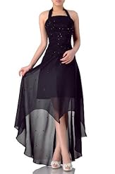 Strapless Chiffon High-Low-Hem Sheath  Dress