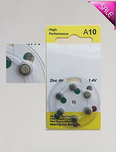 60 piece Size 10 A10 10 10A 1.4V RSS Card Zinc-Air Hearing Aid Alkaline battery US Fast Shipping