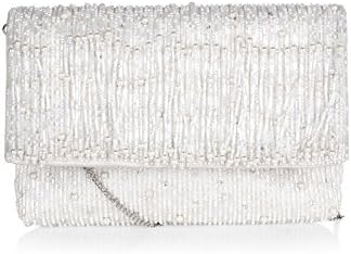 Monsoon Womens Elsie Vintage Pearl Clutch Size 00 Cream