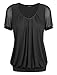 Women Blouses and Tops Fashion,Laksmi Women's Cocktai Fashion Tunic Blouse,XX-Large Black