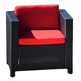 San Antonio Red Outdoor Wicker Chairs (Set of 2)