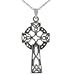 Sterling Silver Celtic Cross Pendant with 18 inch Cable Chain