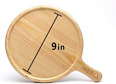 IKET High Quality 7inch/9inch/12inch Round Wood Pizza Peel/Pizza Pan/Pizza Tray