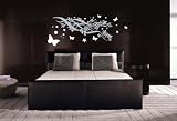 Vinyl Wall Art Decal Sticker Butterfly Stars Branch Decoration
