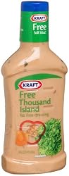 Kraft Free Thousand Island Fat Free Dressing, 16-Ounce Plastic Bottles (Pack of 6)