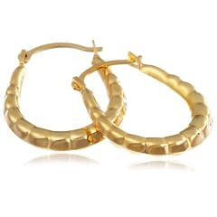 Tuscany Gold Damen-Ohrringe 375 Gelbgold 9ct Mini Textured Creole - 1.53.3879