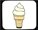 Vanilla Soft Serve Ice Cream Cone Decorated Mouse Pad