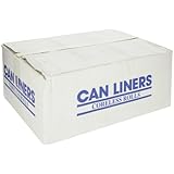 Spectrum C334016N HDPE Institutional Trash Can Liner, 33 gallon Capacity, 40" Length x 33" Width x 16 micron Thick, Natural (Case of 250)