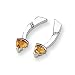 Citrine and Diamond Sterling Silver Earrings