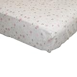 Nautica Haylie Crib Sheet, Pink/Tan