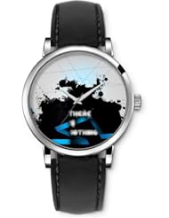 SPRAWL Aanalog Fashion Series Silver Ladies Watches of Genuine Black Leather Strap,Unique Wrist Watch for Women Girls Designed with Tent in the field
