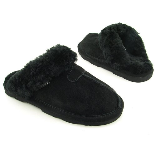 BEARPAW Women's Loki 2 Shearling Clog,Black,7 M US