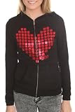 Abbey Dawn Red Foil Heart Girls Hoodie