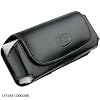 Black Horizontal Leather Pouch For LG enV VX-9900 VX9900 Phone Case Cover with Belt Clip Magnetic Closing