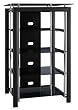 Bush Furniture Midnight Mist Audio Tower, Black/Chrome