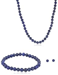 6-6.5mm Silvertone Necklace, Bracelet and Earrings Jewelry Set
