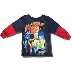 Toy Story Buzz and Woody "Action Heroes" Long Sleeve Drop Sleeve T-shirt