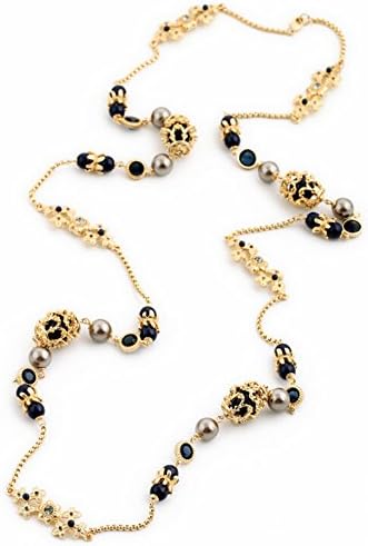 BeOL Fashion Luxury Charm Long Style Pearl Channel Necklace Jewelry Accessories