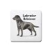 Labrador Retriever Lab Rubber Square Coaster (4 pack)