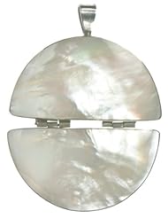 Sterling Silver Mother of Pearl Split-Circle Pendant