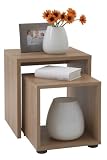 SB-Design 621-001 Beistelltisch Duo - B/H/T: 45.0 x 48.0 x 40.0 cm, Noce