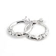 Sterling Silver Plain Hoop Earrings - Size: 23mm